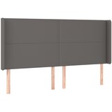  LED uzglavlje sivo 203x16x118/128 cm od umjetne kože | shoptok.hr