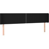  Uzglavlje s ušima crni 203x16x78/88 cm od tkanine | shoptok.hr