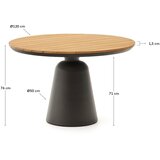 Kave Home Okrogla vrtna jedilna miza ø 120 cm Tudons - | Shoptok.si