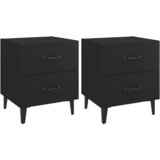 Furnova Nočna omarica 2 kosa črna 40x35x47,5 cm, (21927864) | Shoptok.si