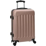 set kofera 3 kom Čvrsta prtljaga Ružičasto zlato 20” 24” 28” ABS