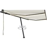  Automatska tenda sa senzorom za vjetar LED 400x350 cm krem | shoptok.hr