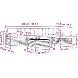  Set vanjskih sofa 6 kom. Prirodna i antracit | shoptok.hr