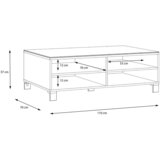 Hom`in Klubska Miza Poole, Bela | Shoptok.si