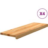 vidaXL Podloge za stopnice 4 kosi rjave 80x30x2 cm trdna hrastovina | Shoptok.si