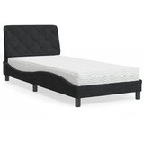 The Living Store Postelja z vzmetnico črna 80x200 cm žamet - Postelja, (21489545) | Shoptok.si