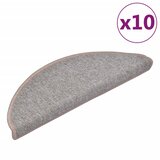  Prostirke za stepenice 10 kom 65x24x4 cm svijetlosmeđe poluokrugle velike | shoptok.hr