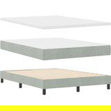 vidaXL Box Spring Krevet s Madracem Svjetlosiva 140x190 cm Baršun | shoptok.hr