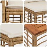  Set vanjskih sofa 11 kom. Prirodna i krema bijela poliratan | shoptok.hr