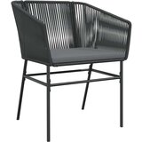  5-dijelni vrtni blagovaonski set s jastucima od crnog | shoptok.hr