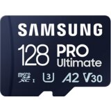 Samsung microsd MB-MY128SA/WW 128GB, pro ultimate, sdxc, uhs-i U3 V30 A2, read up to 200MB/s, write up to 130 mb/s, for 4K and fullhd video recording, w/sd adapter cene