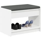  Klupa za hodnik s jastukom s policom Bijeli 63 x 38 x 45 cm | shoptok.hr