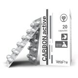 Veta Pro Dodatak ishrani za pse i mačke za varenje i detoksikaciju, Carbon Active kapsule (aktivni ugalj), 20 kom Cene
