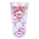 Denis Božićne kuglice 6 cm, 24 kom/pak, roze i bele Cene