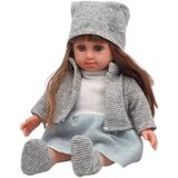  Elegantna lutka – plava haljina, kapica, džemper i rukavice, 36,5 cm | shoptok.hr