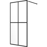 Furnova Steklena pregrada za tuš prozorno kaljeno steklo 100x195 cm, (21917973) | Shoptok.si