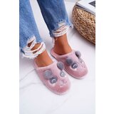 Boto Women's Faux Fur Panda Slippers Dark Pink Fimeo | Shoptok.si