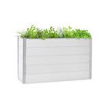 Blumfeldt Nova Grow, vrtno ležišče, 150 x 91 x 50 cm, WPC, leseni videz, bele barve | Shoptok.si