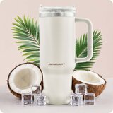  Vakuumska termos šalica sa slamkom 1180 ml Berdsen – krem boja | shoptok.hr