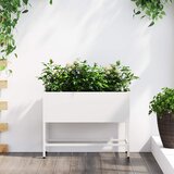  Povišeni Vrtni Planter Bijelo 60 x 26 x 48 cm Čelik | shoptok.hr