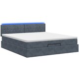  Krevet od pjene s madracem i LED-om Tamnosiva 180 x 200 cm | shoptok.hr