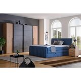 CARRYHOME POSTELJA BOXSPRING 160 cm x 200 cm , tekstil modra | Shoptok.si
