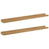  Polica na zidu 2 pcs Smeđa 80 x 9 x 3 cm Konstruirano drvo | shoptok.hr