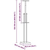  Stalci za sajmove 2 pcs Crna 26.5 x 26.5 x 127 cm Željezo Slike