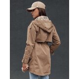 DStreet Kurtka damska parka FASHLOVE ciemnobeżowa | shoptok.hr