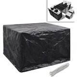 Maison Chic Prevleka za zunanjo pohištvo - Pokrivalo za vrtno pohištvo 2 kosa z 8 obročki 113x113cm, (21795466) | Shoptok.si