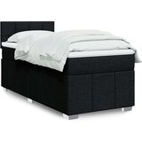 vidaXL Box spring postelja z vzmetnico črna 80x200 cm blago | Shoptok.si
