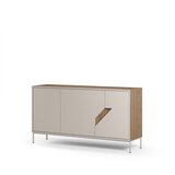 Marckeric Krem/u prirodnoj boji komoda u dekoru hrasta 150x80x40 cm Lilou – | shoptok.hr