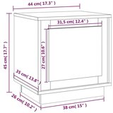  Noćni ormarići 2 kom boja smeđeg hrasta 44x35x45 cm drveni | shoptok.hr