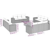  13-dijelni set vrtnih sofa s jastucima poliratan Bež | shoptok.hr