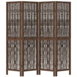  Sobna pregrada s 4 panela tamnosmeđa masivno drvo paulovnije 40 x 160 cm | shoptok.hr