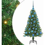 vidaXL Umestno božično drevo Zelena 120 cm PVC, jeklo in plastika | Shoptok.si