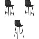 NADO hocker - črni žamet / črne noge x 3, (22126068) | Shoptok.si