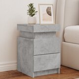 The Living Store Nočna omarica z LED lučkami 2 kosa betonsko siva 35x39x55 cm - Nočna Omarica, (21826811) | Shoptok.si