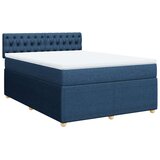 vidaXL Krevet s oprugama i madracem plavi 140x200 cm od tkanine | shoptok.hr