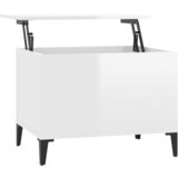 The Living Store Klubska mizica visok sijaj bela 60x44,5x45 cm inženirski les - Klubska Mizica, (21421259) | Shoptok.si