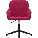  Okretna uredska stolica crvena boja vina baršunasta | shoptok.hr