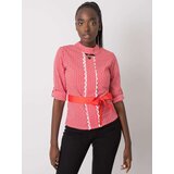 Fashion Hunters White and red Tiana patterned blouse | shoptok.hr
