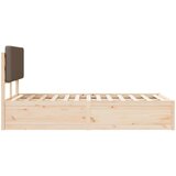  Krevetni okvir s tapiciranim uzglavljem Sivo-smeđa 140 x 190 cm | Eponuda.com