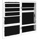  Zidni ormarić za nakit s LED svjetlima bijeli | shoptok.hr