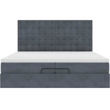  Okvir kreveta s madracima tamnosivi 200x200cm baršunasti | shoptok.hr