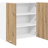 vidaXL Viseča omarica s polico Riga Umetni hrast 80 x 31 x 80 cm | Shoptok.si