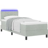 Box spring krevet Svjetlosiva 80 x 200 cm Baršun | shoptok.hr