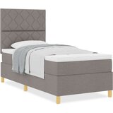  Postelja z vzmetnico z vzmetnico Taupe 90 x 190 cm blago, (5000128504) | Shoptok.si