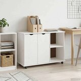  Mobilni ormar Bijelo 100 x 39 x 65 5 cm Čvrsto borovo drvo - Bijelo | shoptok.hr