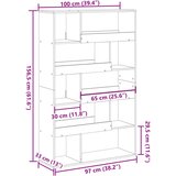Sobna pregrada boja hrasta 100x33x156,5 cm konstruirano drvo | shoptok.hr